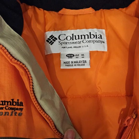 Columbia Youth Orange and Gray Snow Jacket - Picture 2 of 4